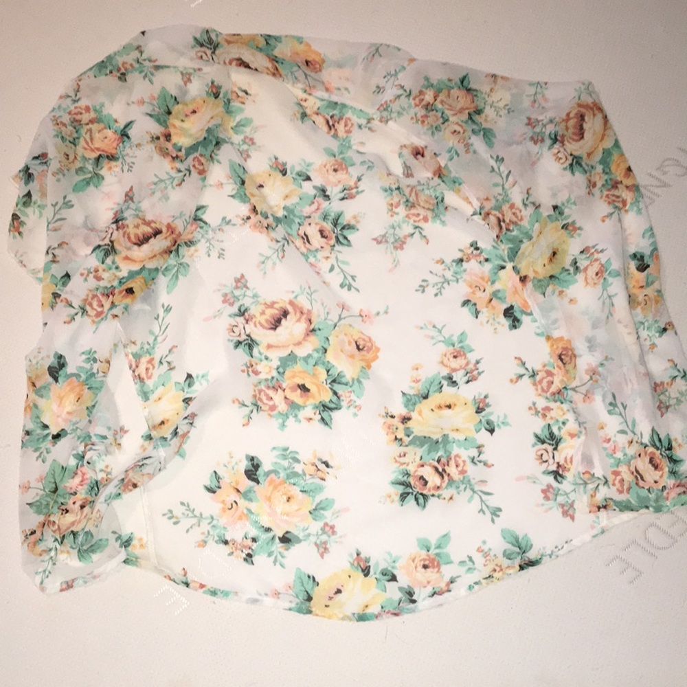 White floral kimono